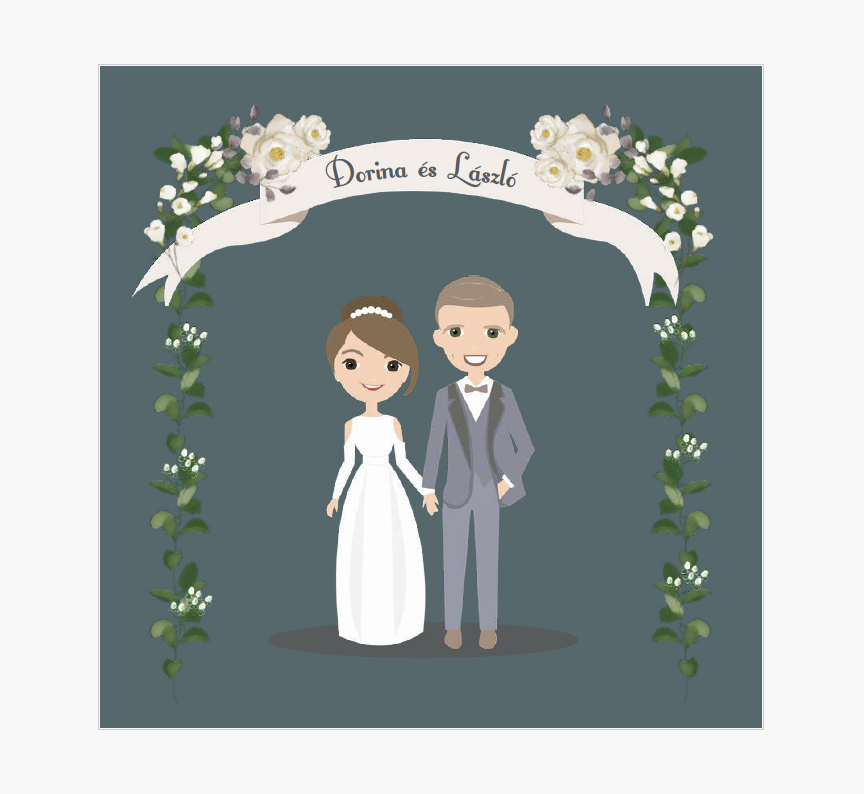 Dorina és László wedding invitation